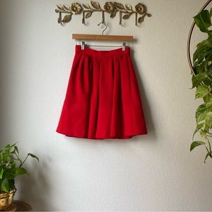 NWT Banana Republic Red Pleated Circle Skater Skirt 2P